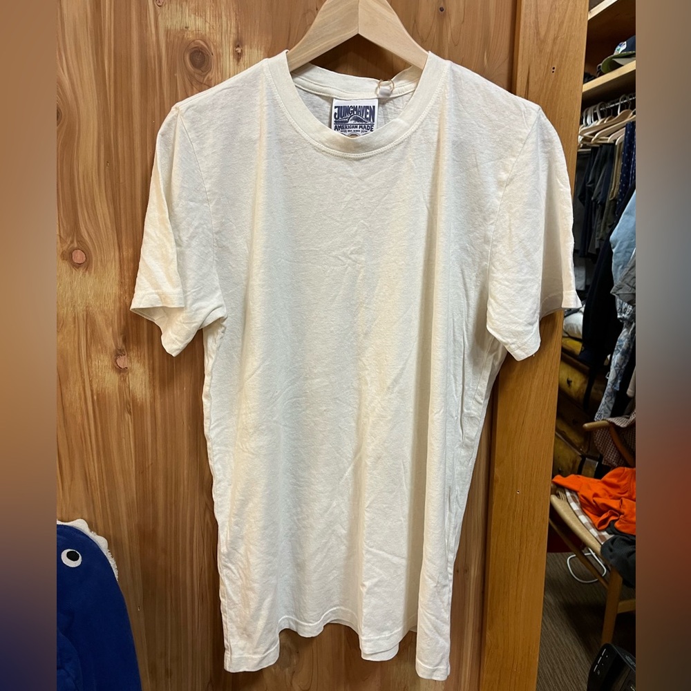 NWT washed White hemp Jungmaven tshirt. ‘Jung Tee’ size m